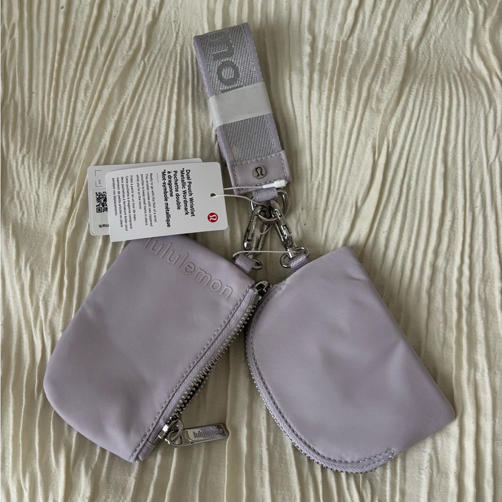 BRAND NEW WITH TAGS Lululemon Lavender Dual Pouch Wristlet